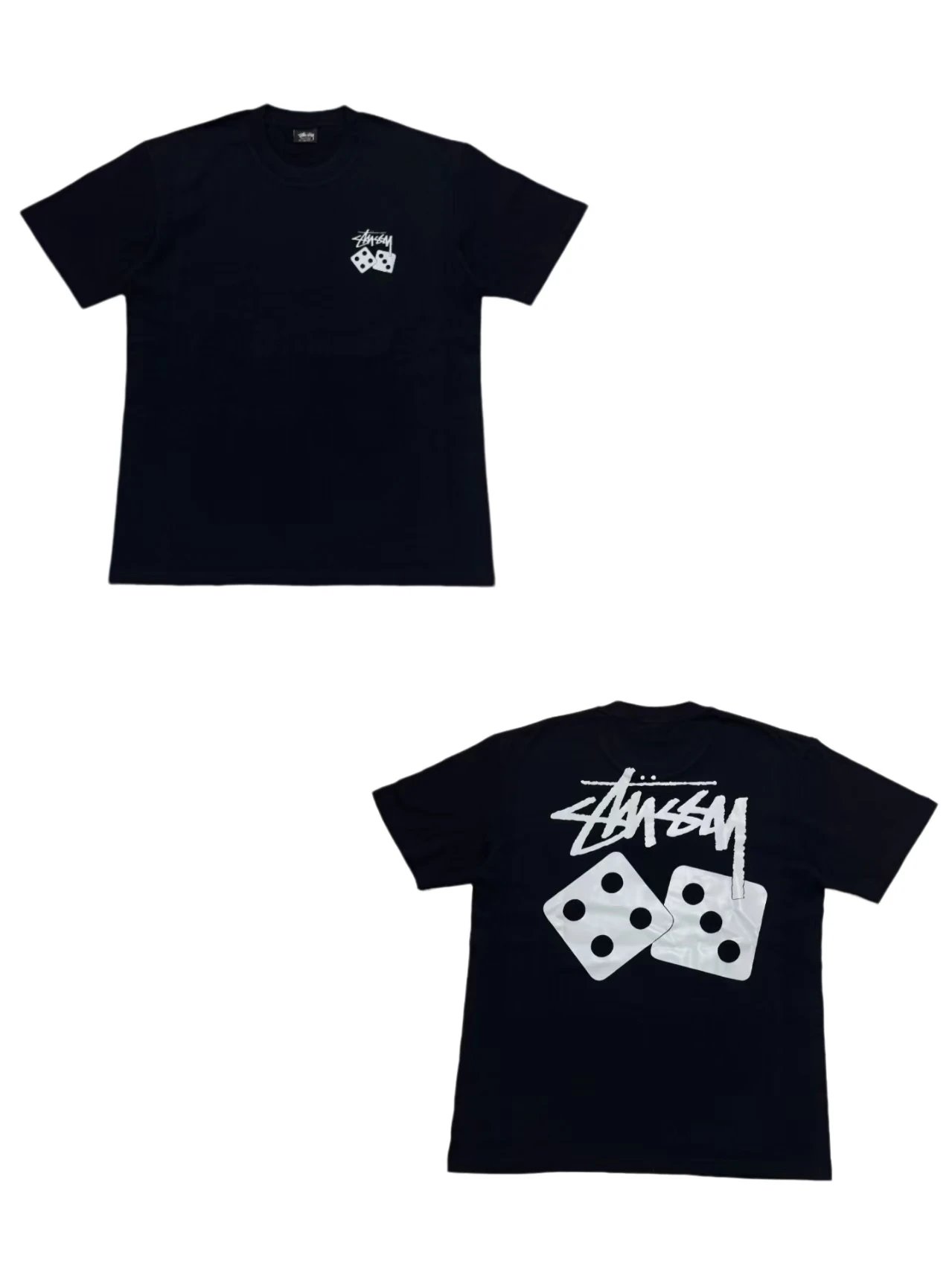 stussy dice graphic black T-Shirt