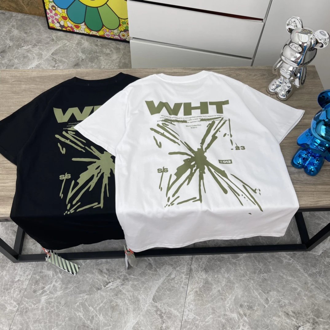 Off-White Oversize Camiseta/Tee in Dark Gray/Black with Splash Arrow Print