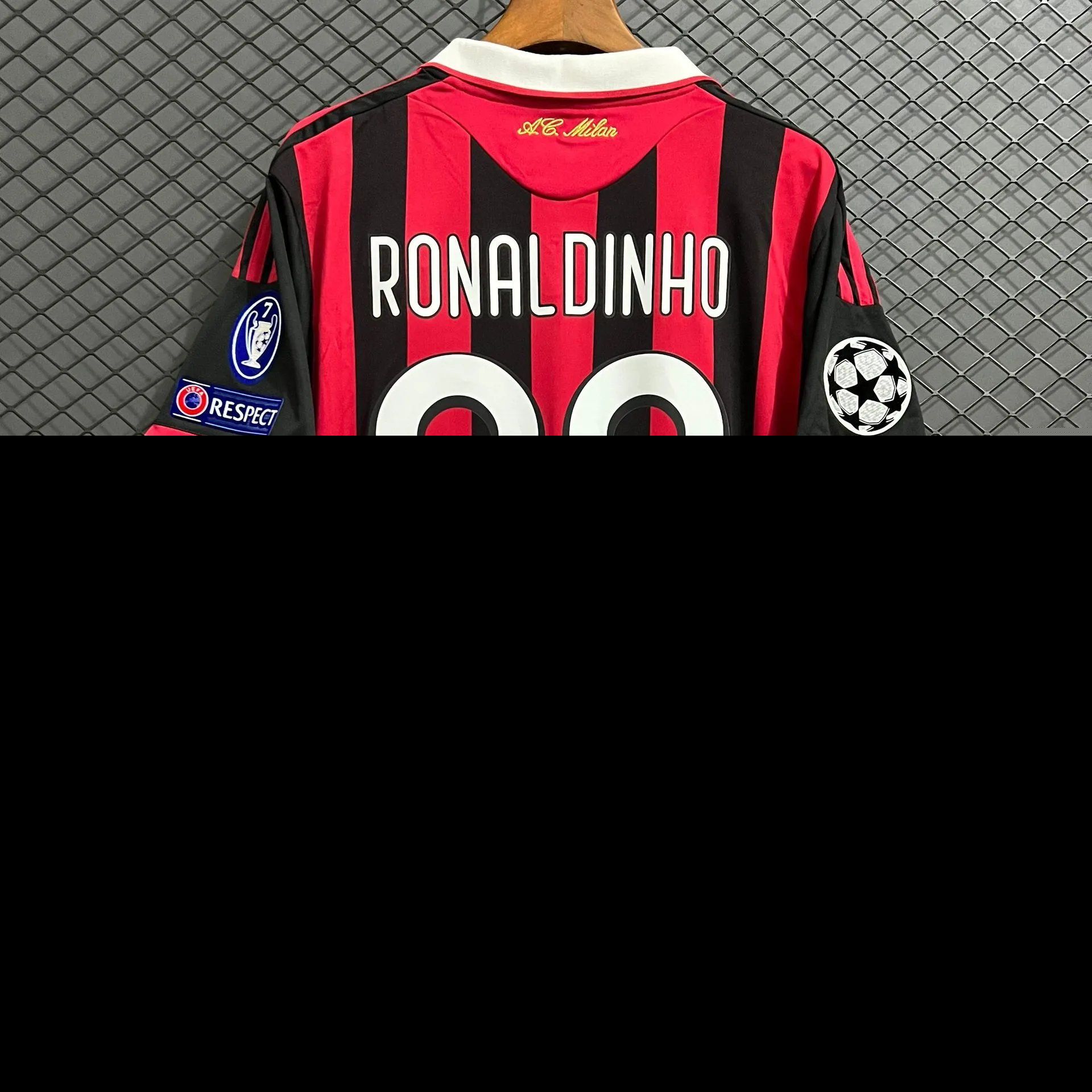 AC Milan Ronaldinho #80 Home Jersey Red/Black