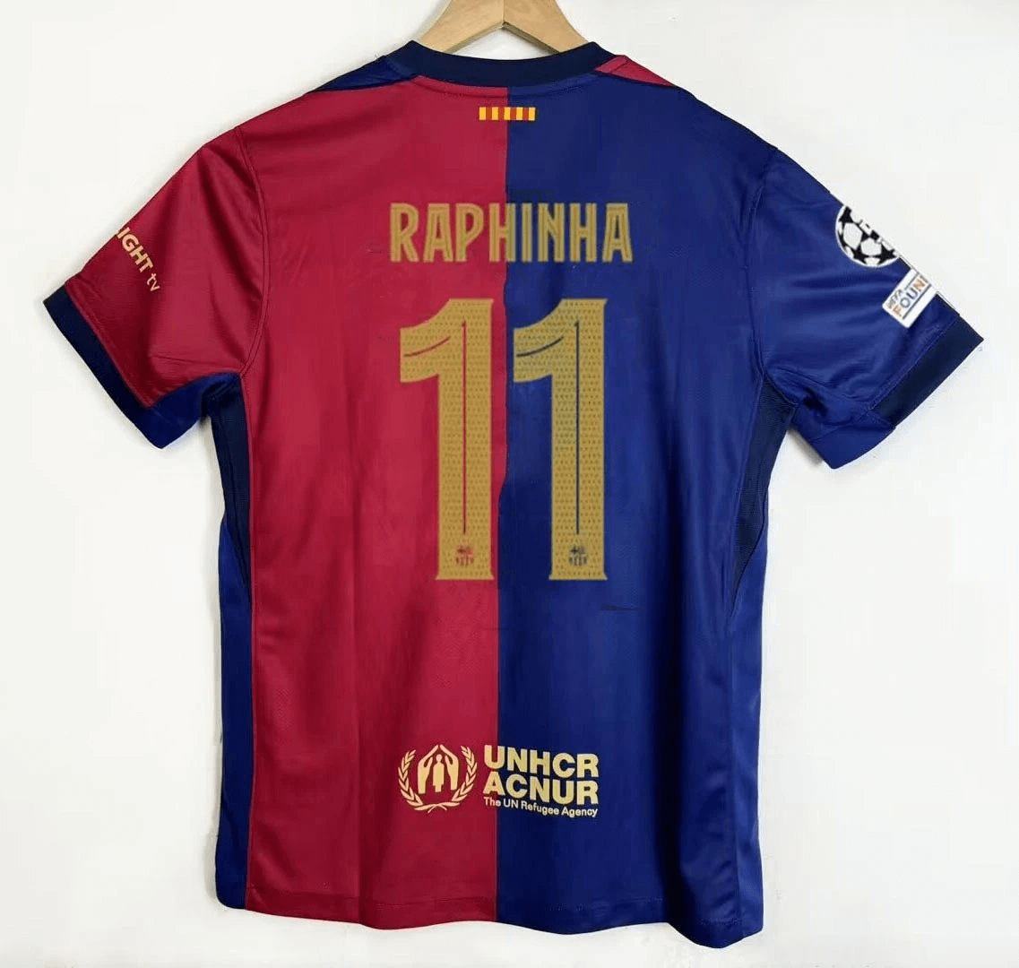 FC Barcelona Raphinha Jersey Red Blue T-Shirts
