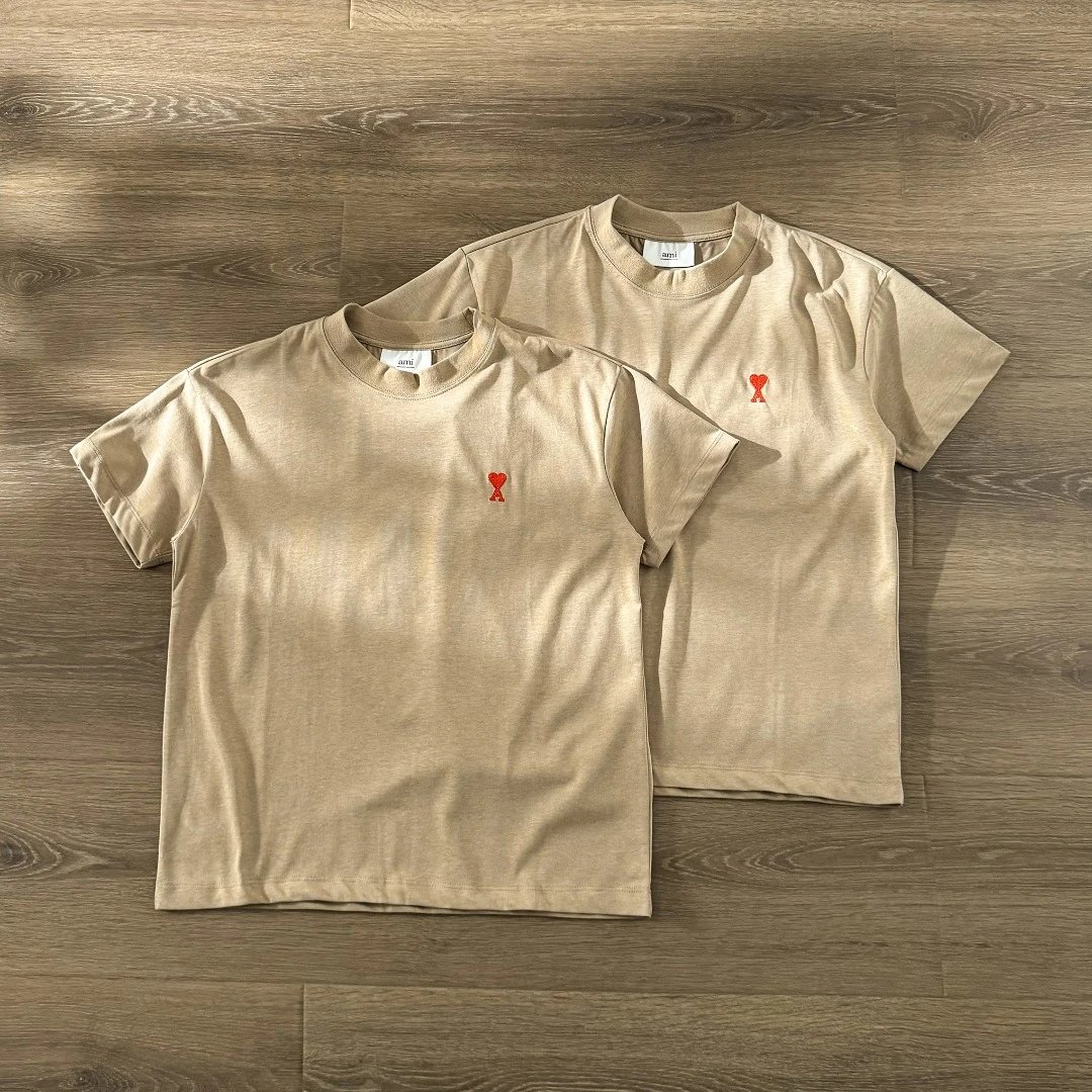 ami t-shirt beige t-shirts