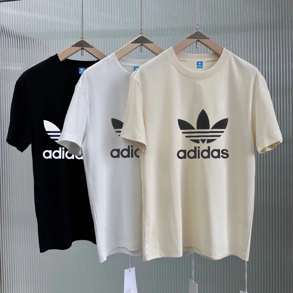 adidas logo black beige T-Shirt