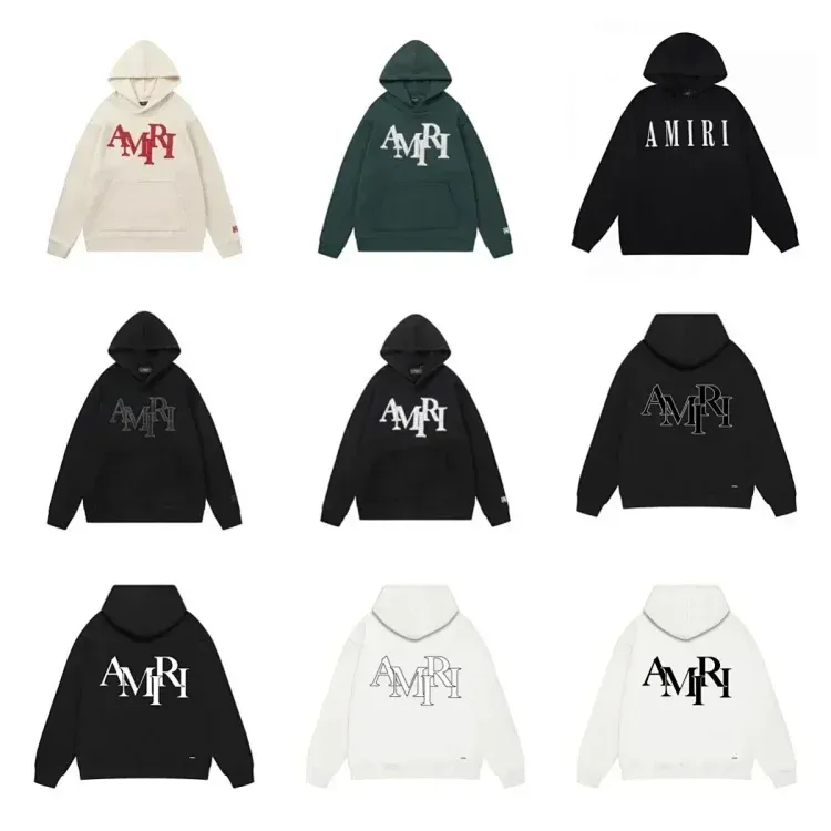AMIRI Logo Hoodie White, Black, Green Hoodies