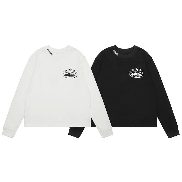 Champion Logo Long Sleeve T-Shirt White/Black T-Shirts