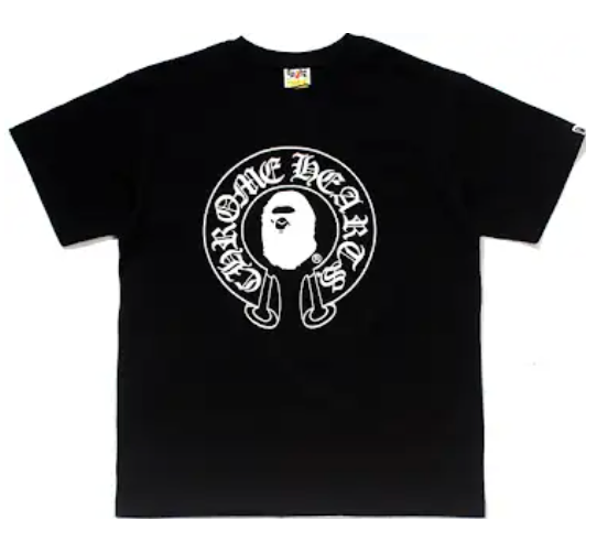 Chrome Hearts x A Bathing Ape Graphic T-Shirt Black T-Shirts