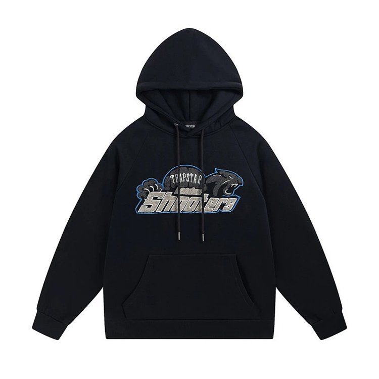 Trapstar Shooters Black Oversized Hoodie & Pants Set – Matching Streetwear Collection