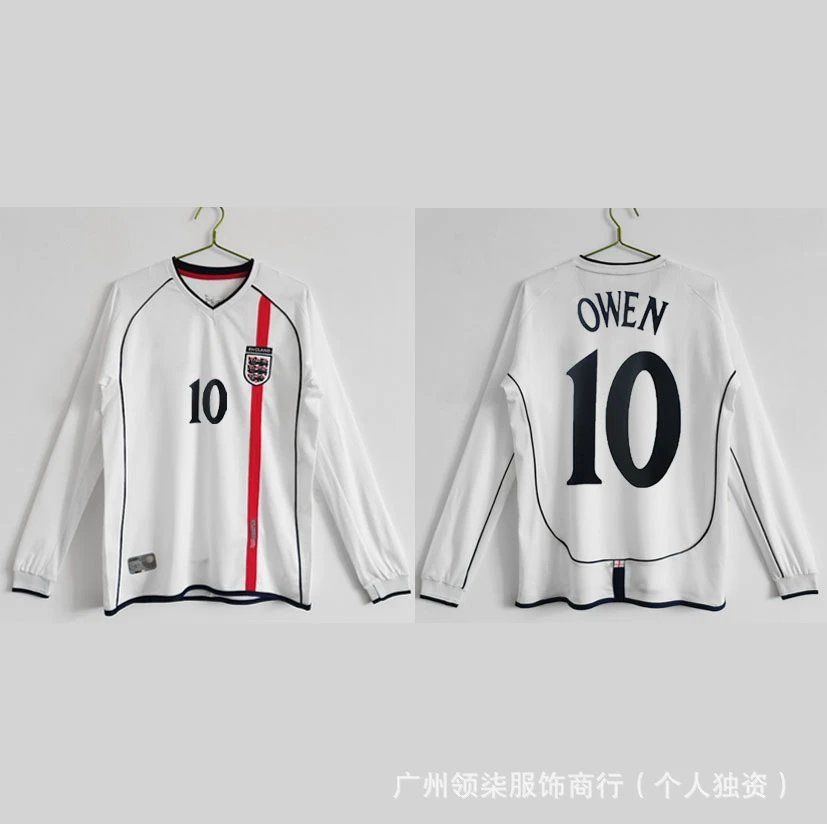 Umbro England National Team Long Sleeve Home Jersey 2002 White