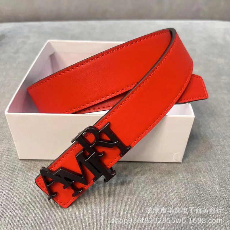 AMY Leather Belt Red