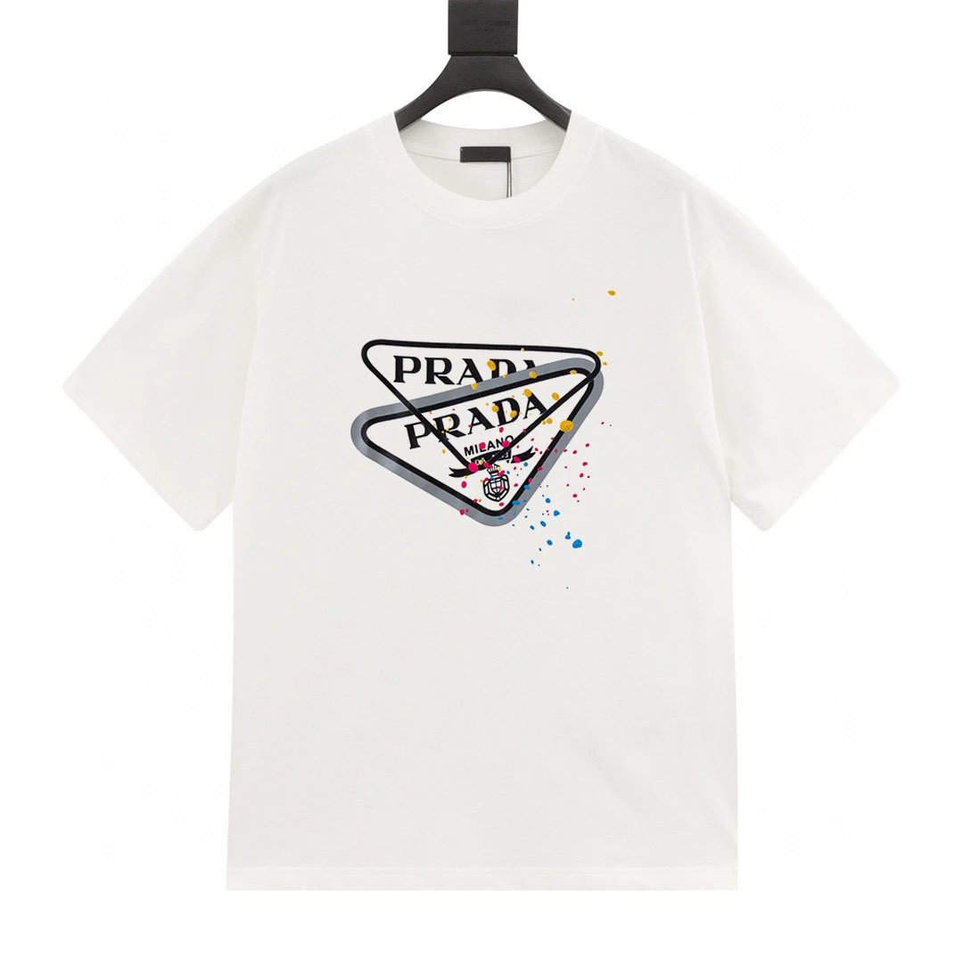 prada printed white T-Shirt