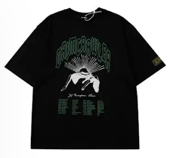 Men's RAF Simons print cotton short sleeve T-shirt, S-XL, T230705