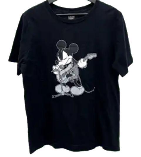 Mickey Mouse Guitar T-Shirt Black T-Shirt