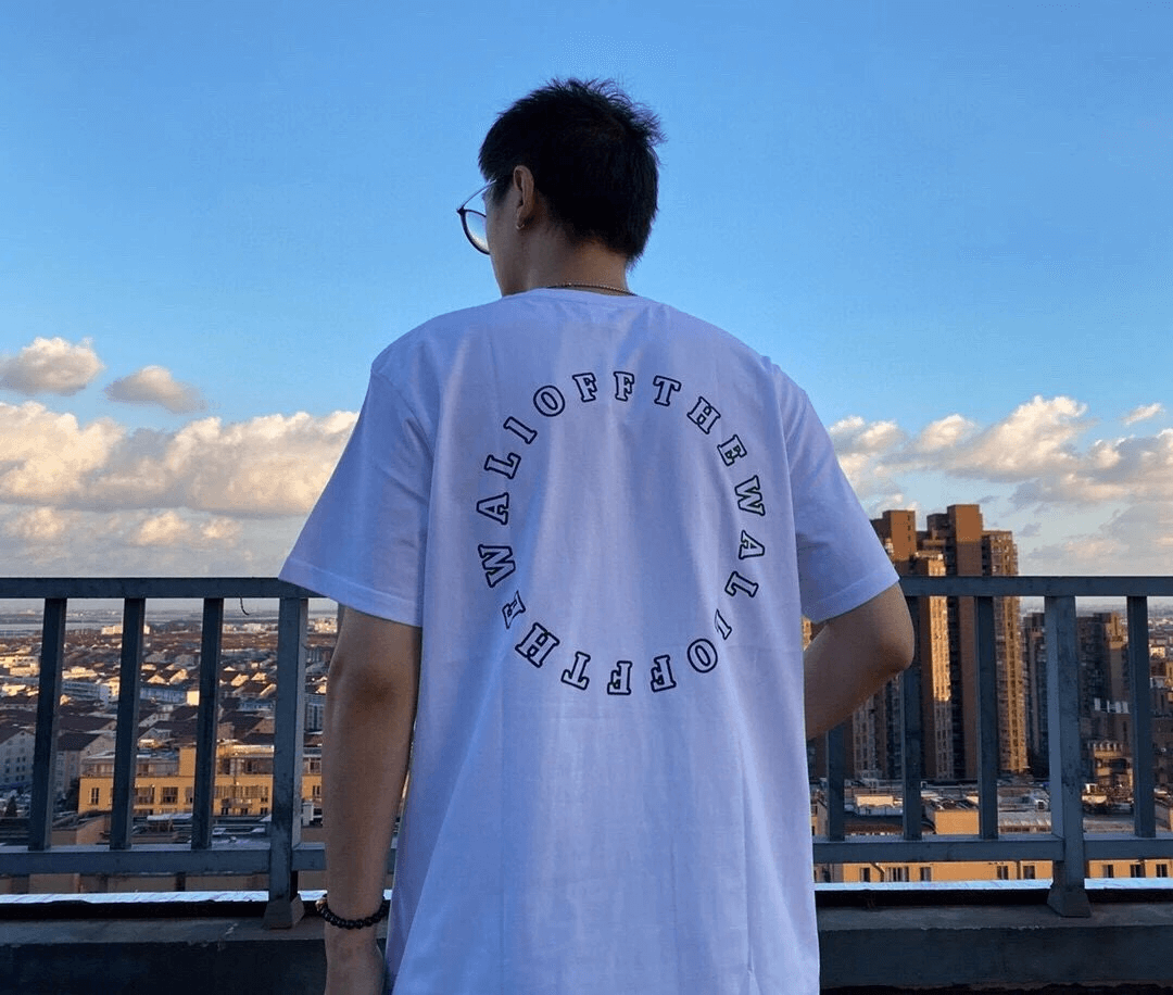 Off The Wall Circular Logo T-Shirt White T-Shirts