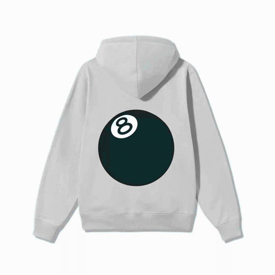 Stussy SS24 8-Ball Graphic Zip-Up Hoodie | Street Style