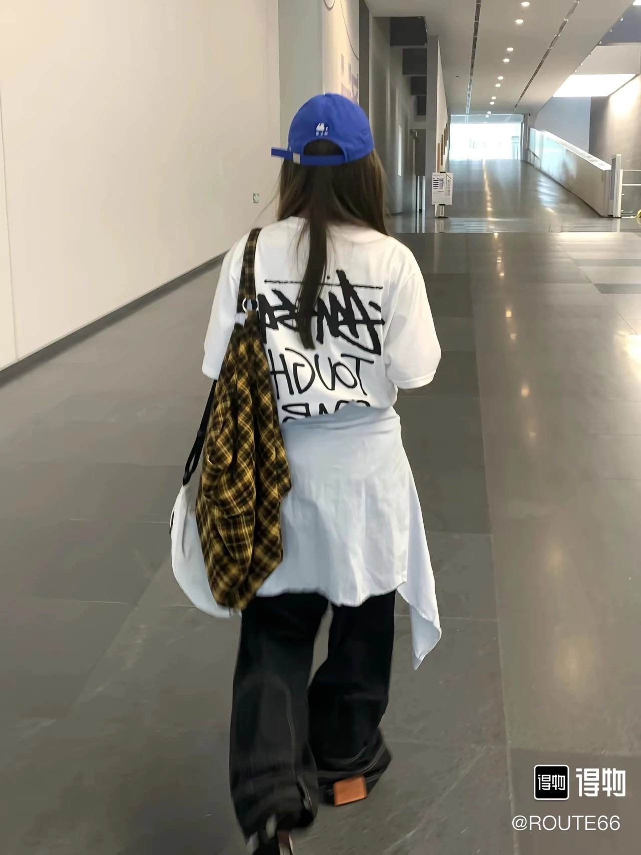 Women's Contrast Color Mesh Shoulder Bags, Big Capacity, with Check Pattern by STAPLE