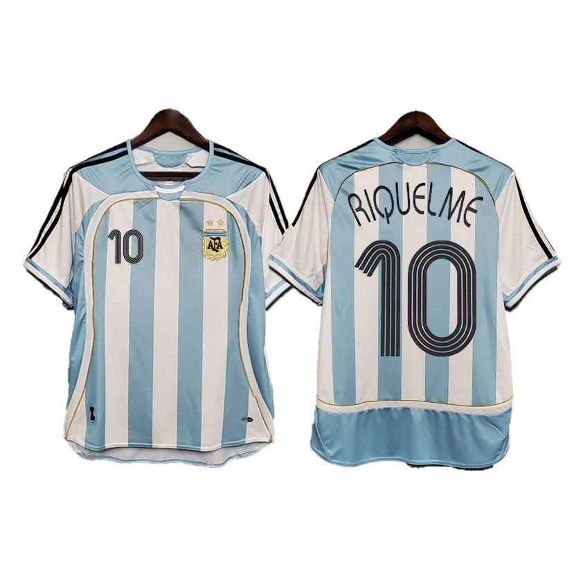 Adidas Argentina National Team Riquelme Jersey – Sky Blue and White