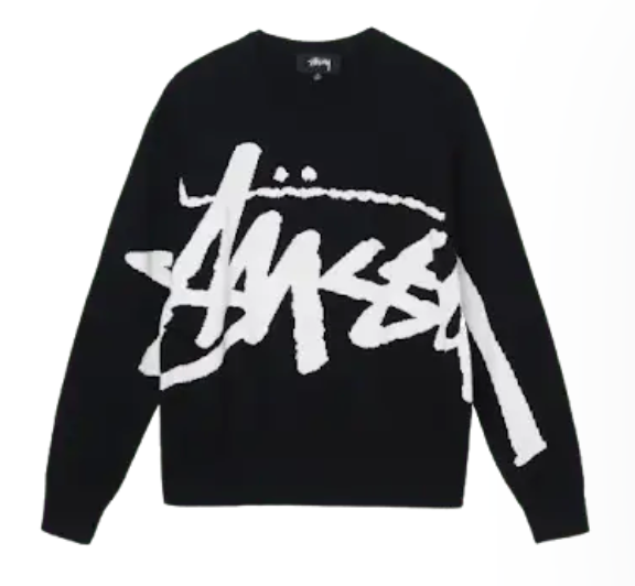 Stussy Graffiti Logo Sweater Black Hoodie