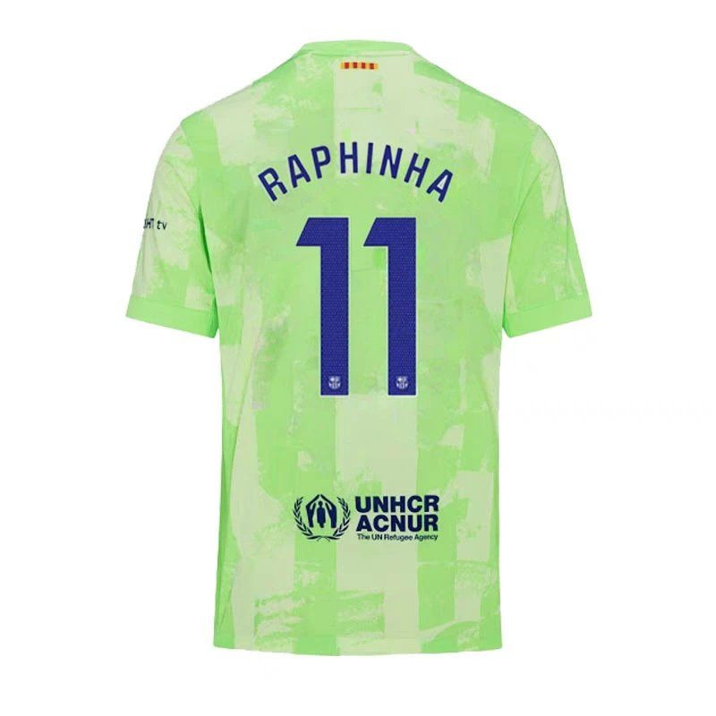 FC Barcelona Raphinha #11 Away Jersey 2023/24 Green