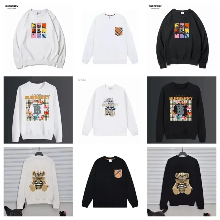Burberry Sweatshirts White & Black Hoodies