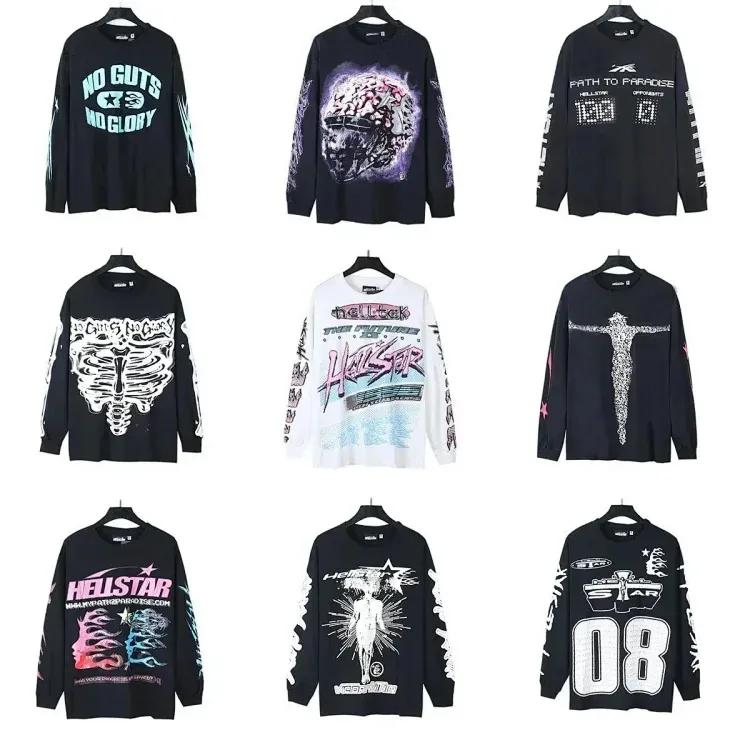 Hellstar Graphic Long Sleeve T-Shirt Black T-Shirts