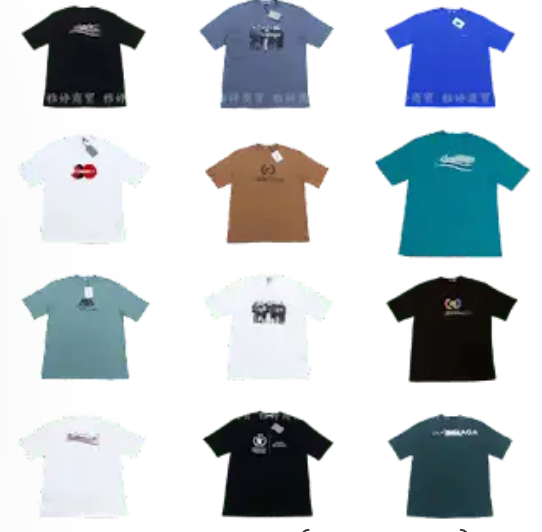 Balenciaga new blurred dissolution cola short sleeve shirt