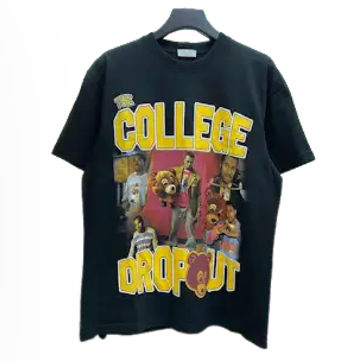 The College Dropout T-Shirt Black T-Shirts