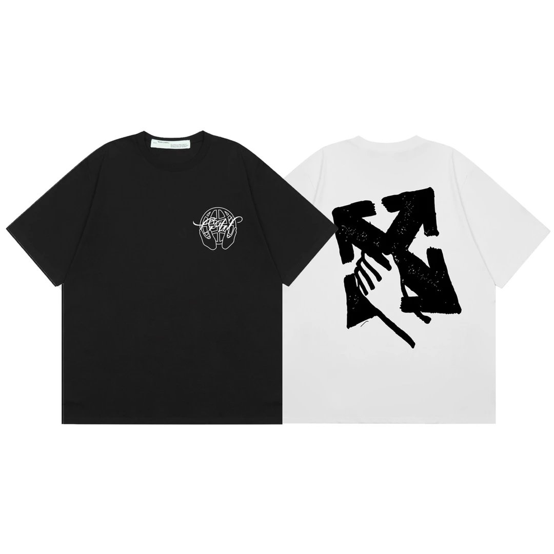 Off-White Hand Arrow Slim/Oversized T-Shirt in Black/White with Arrow Graphic