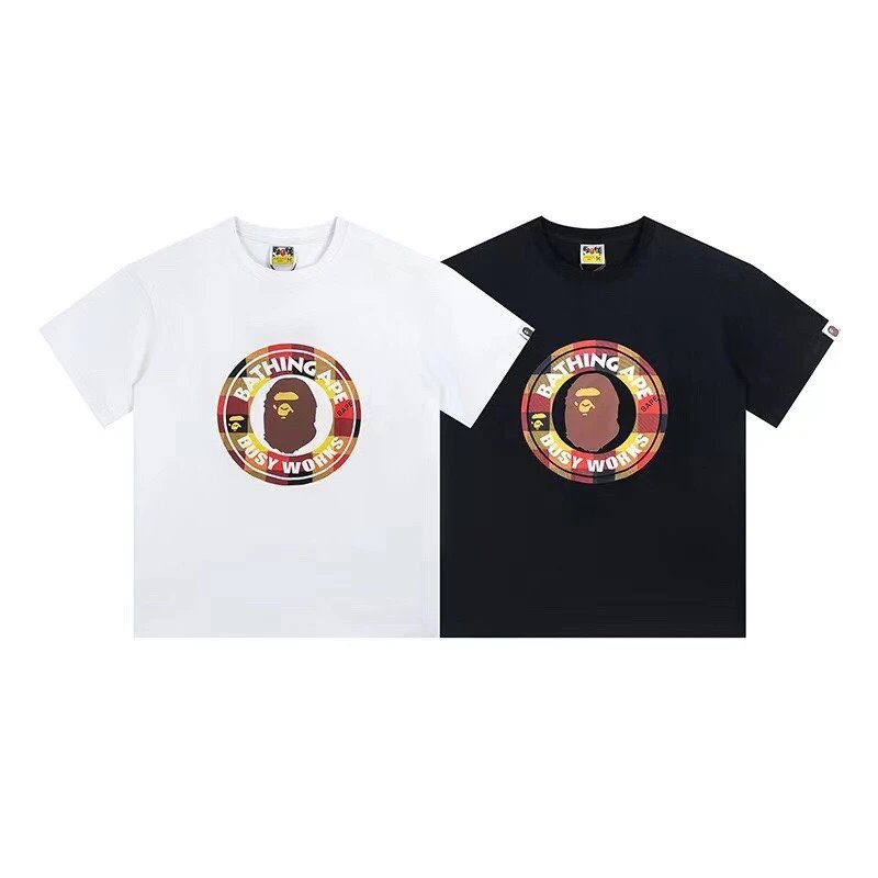 a bathing ape busy works t-shirt black/white t-shirts