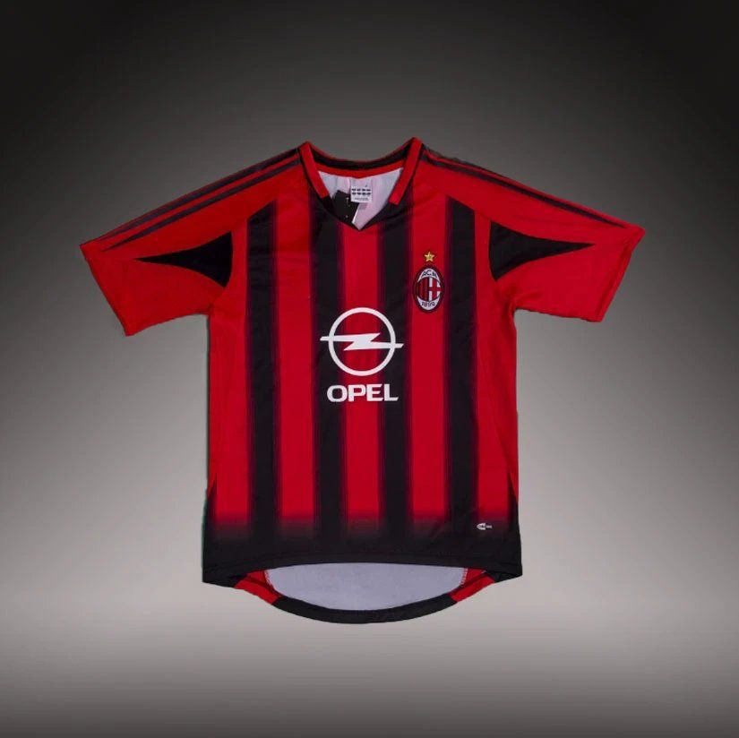 Adidas AC Milan 2001-2002 Home Jersey Red and Black