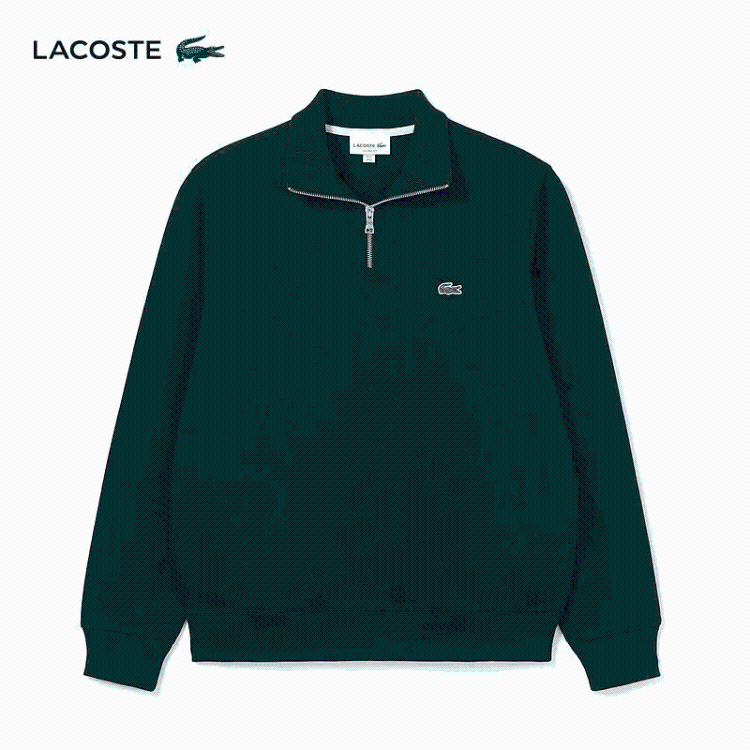 Lacoste Zip-up Sweatshirt Black Hoodie