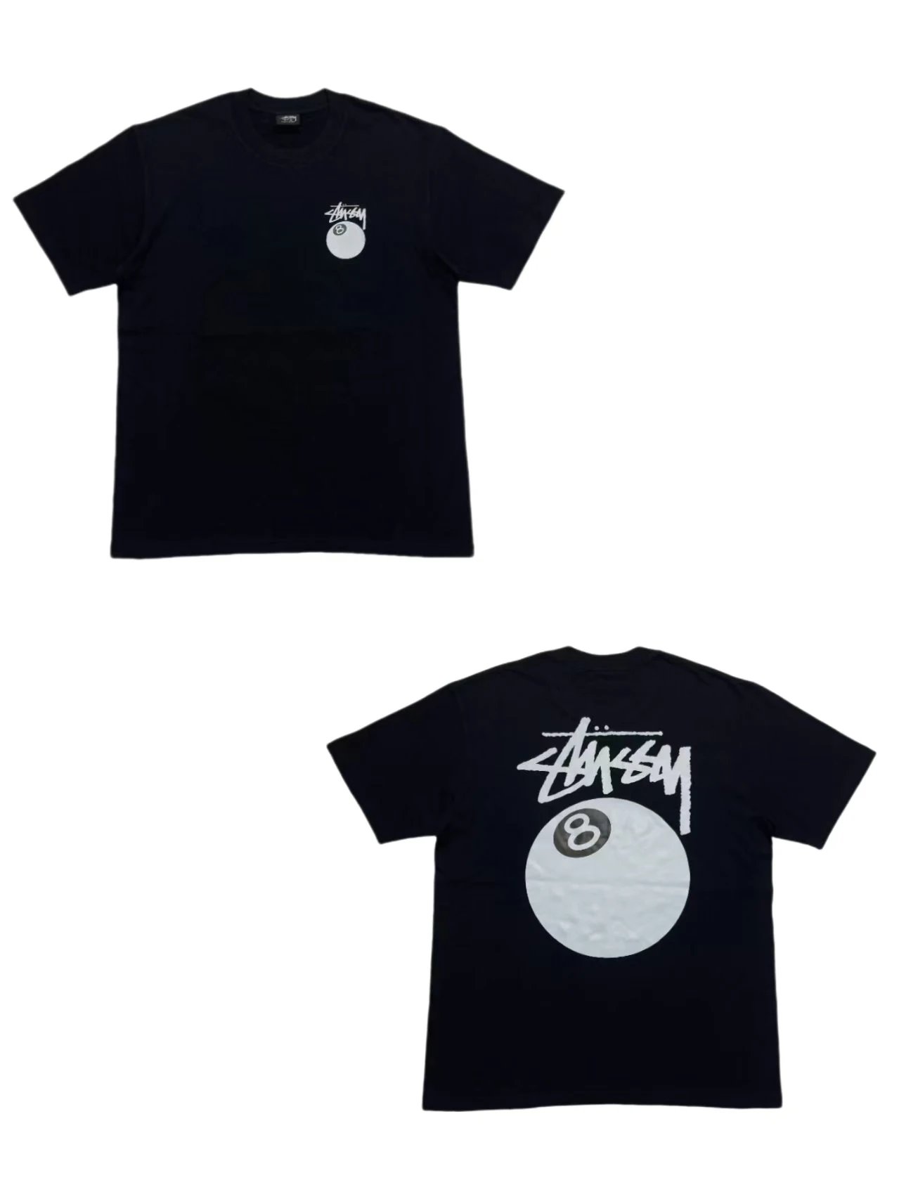 Stussy 8 Ball Pigment Dyed Black T-Shirt