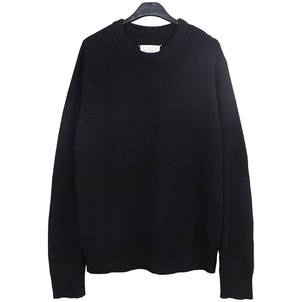 Maison Margiela Ribbed Knit Sweater Black Mise