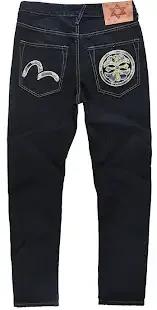 Unknown Denim Jeans with Embroidered Back Pockets, Black, Pants