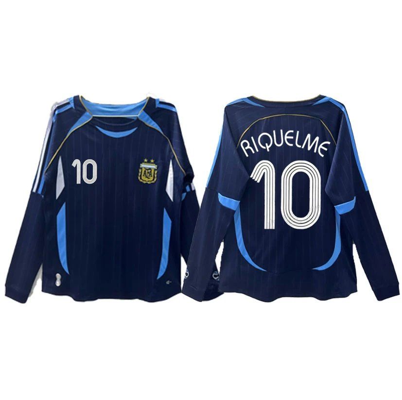 Adidas Argentina National Team 2006 Long Sleeve Jersey – Riquelme #10 Navy