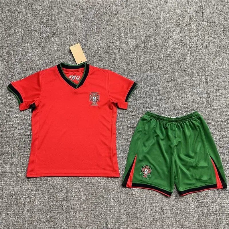 Portugal National Team Home Kit Jersey and Shorts Red Green