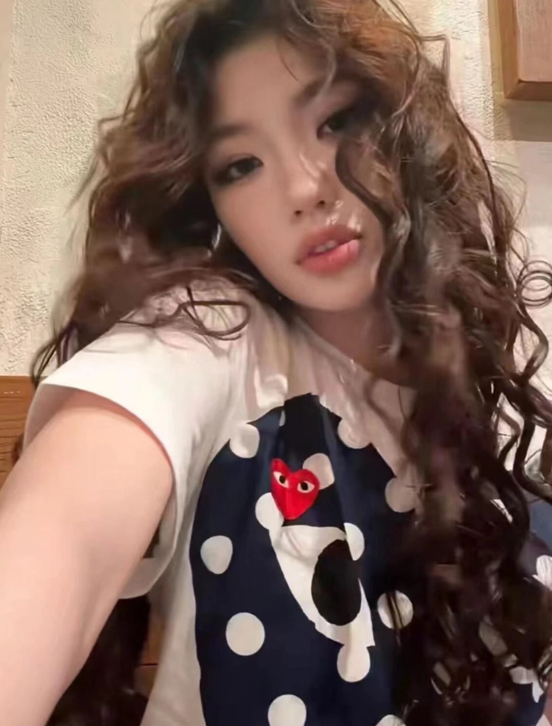 comme des garçons play t-shirt white t-shirts