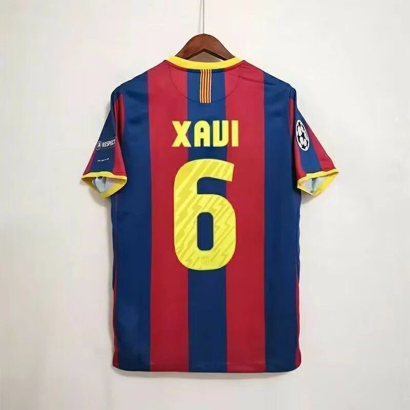 FC Barcelona Xavi #6 Home Jersey Red and Blue