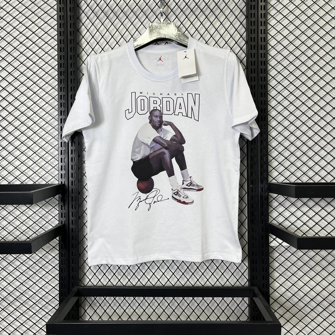 jordan michael jordan print t-shirt white t-shirts