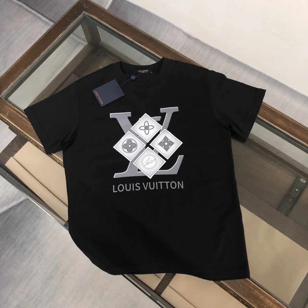 T-Shirt with Graphic Print Black