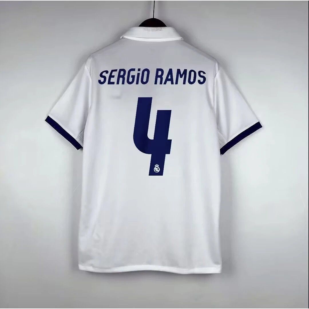 Real Madrid Sergio Ramos #4 Jersey White