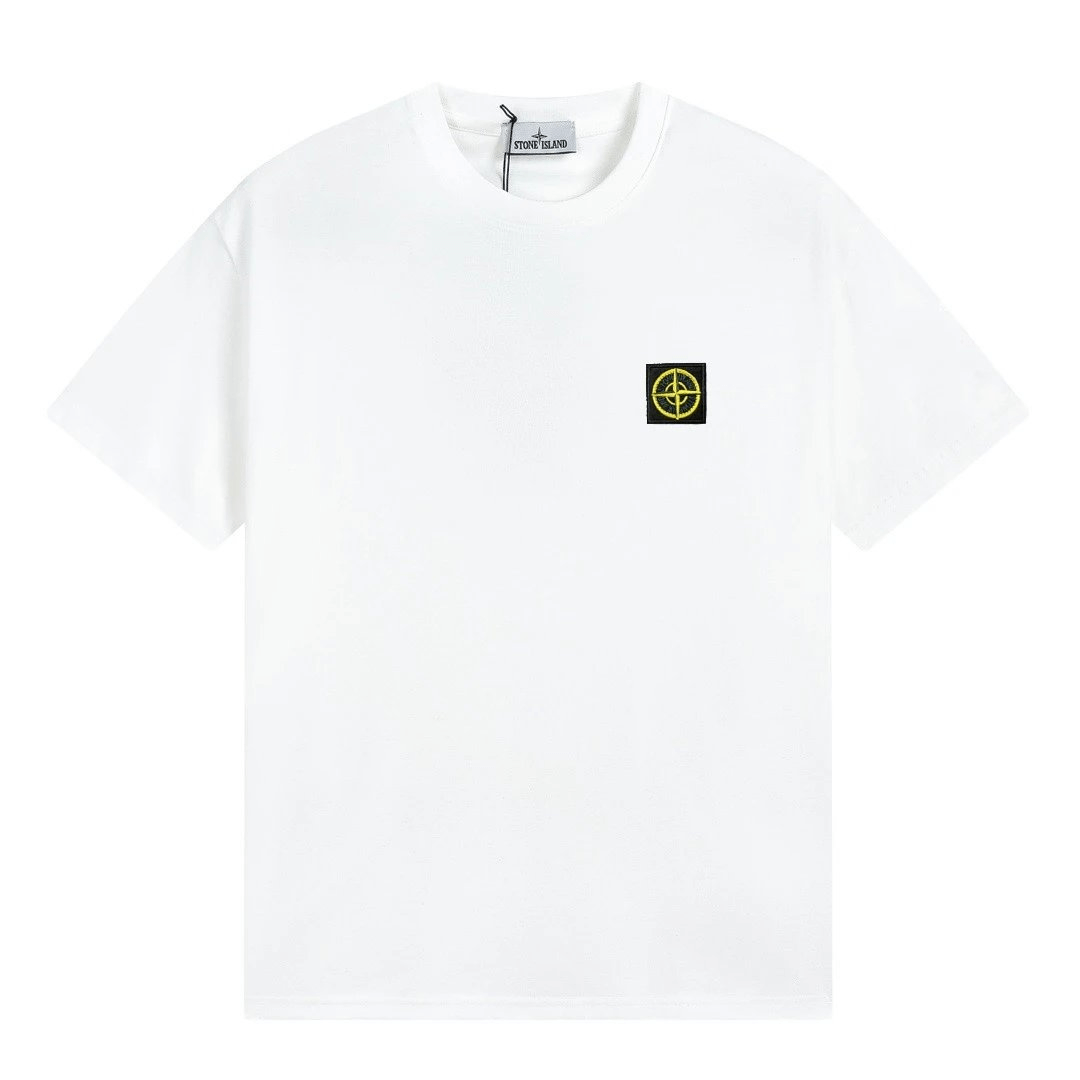 Stone Island Logo T-Shirt White T-Shirts