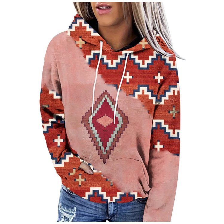 Women's Winter Hoodie with Ethnic 3D Digital Print – Multiple Colors Available​