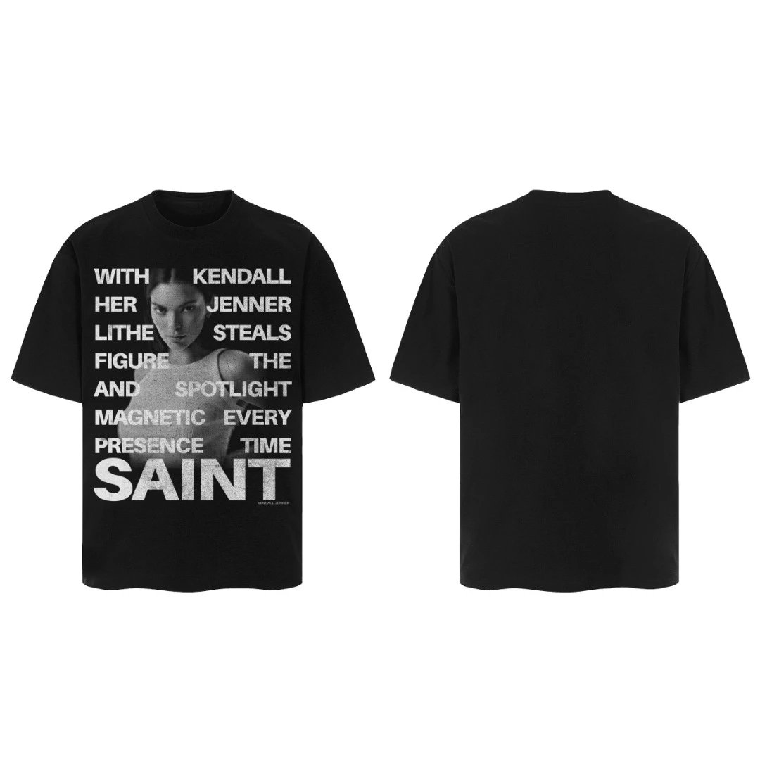 saint kendall jenner t-shirt black t-shirts