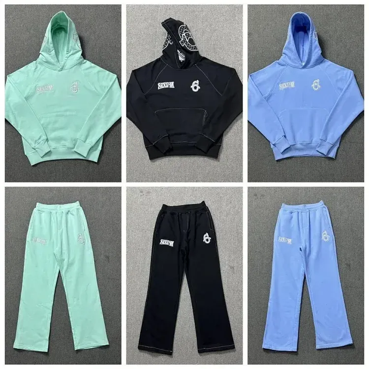SKEPT Hoodie and Pants Set, Black/Mint/Blue, Hoodies