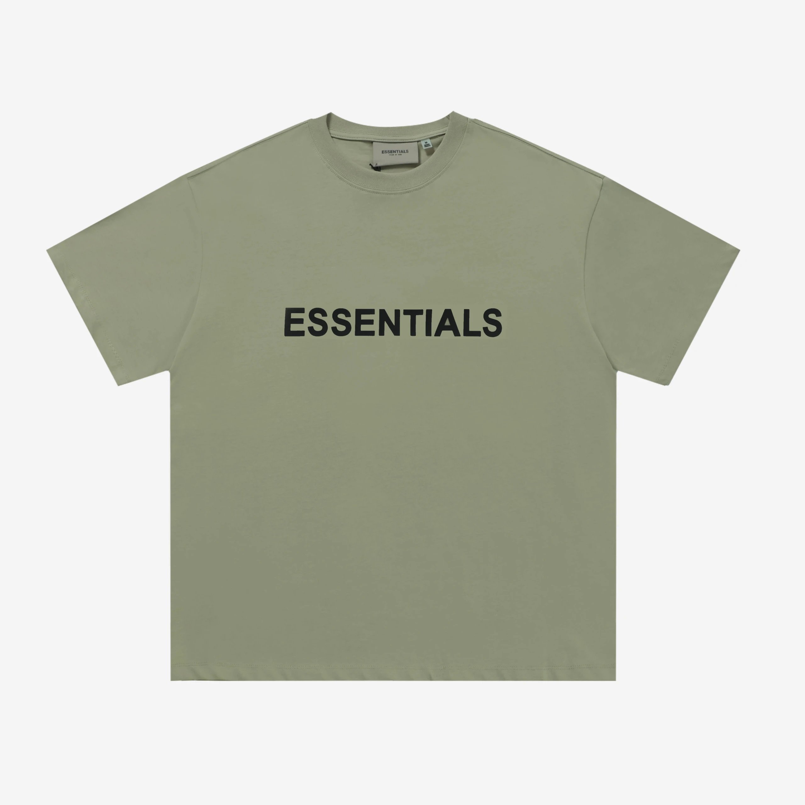fear of god essentials logo green T-Shirt