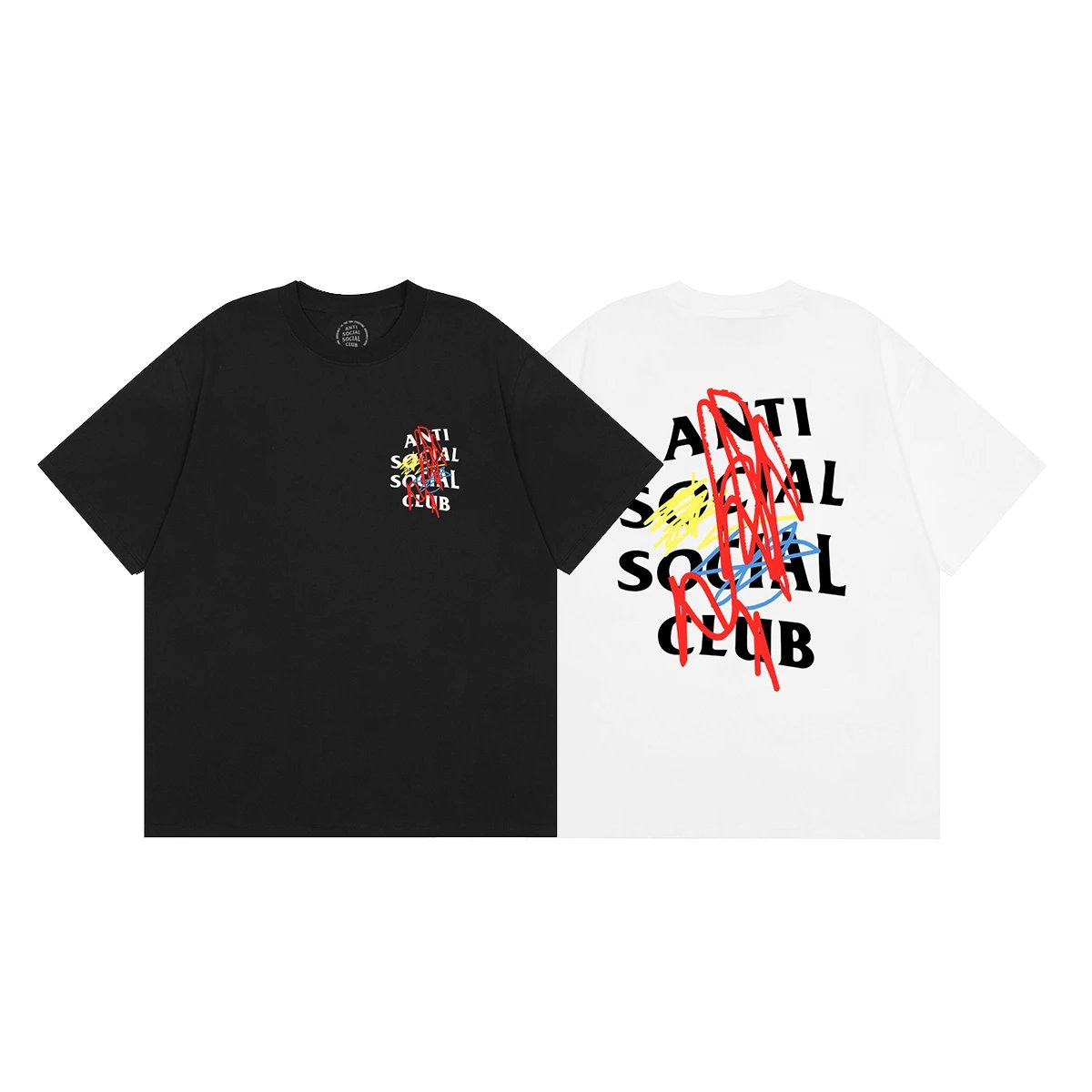 anti social social club graphic black T-Shirt