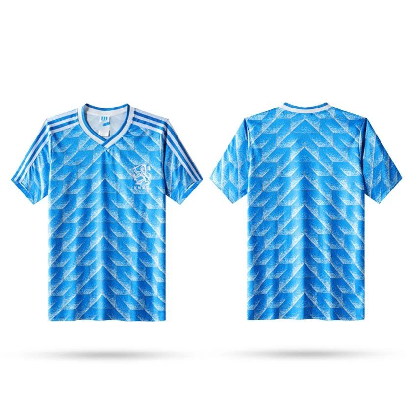 KNVB Retro Soccer Jersey Blue
