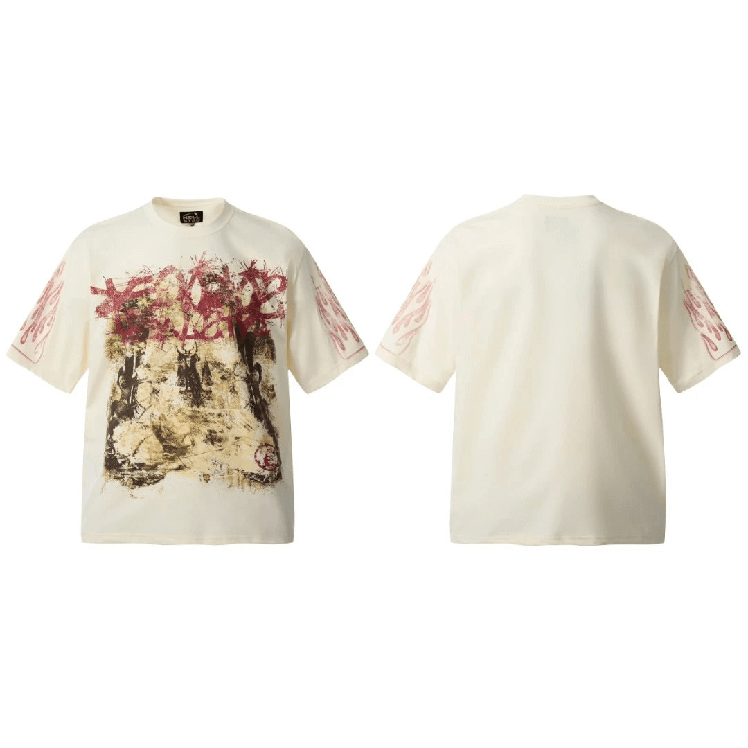 Unknown Abstract Art T-Shirt Off-White T-Shirts