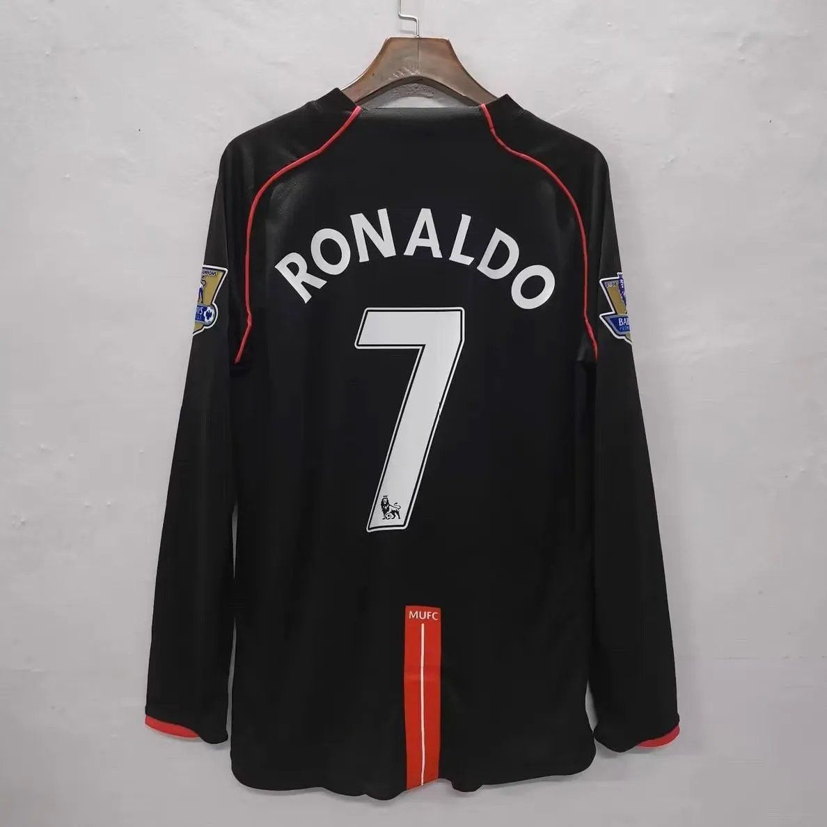 Manchester United Cristiano Ronaldo #7 Long Sleeve Jersey Black