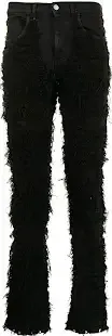 Fringed Black Pants