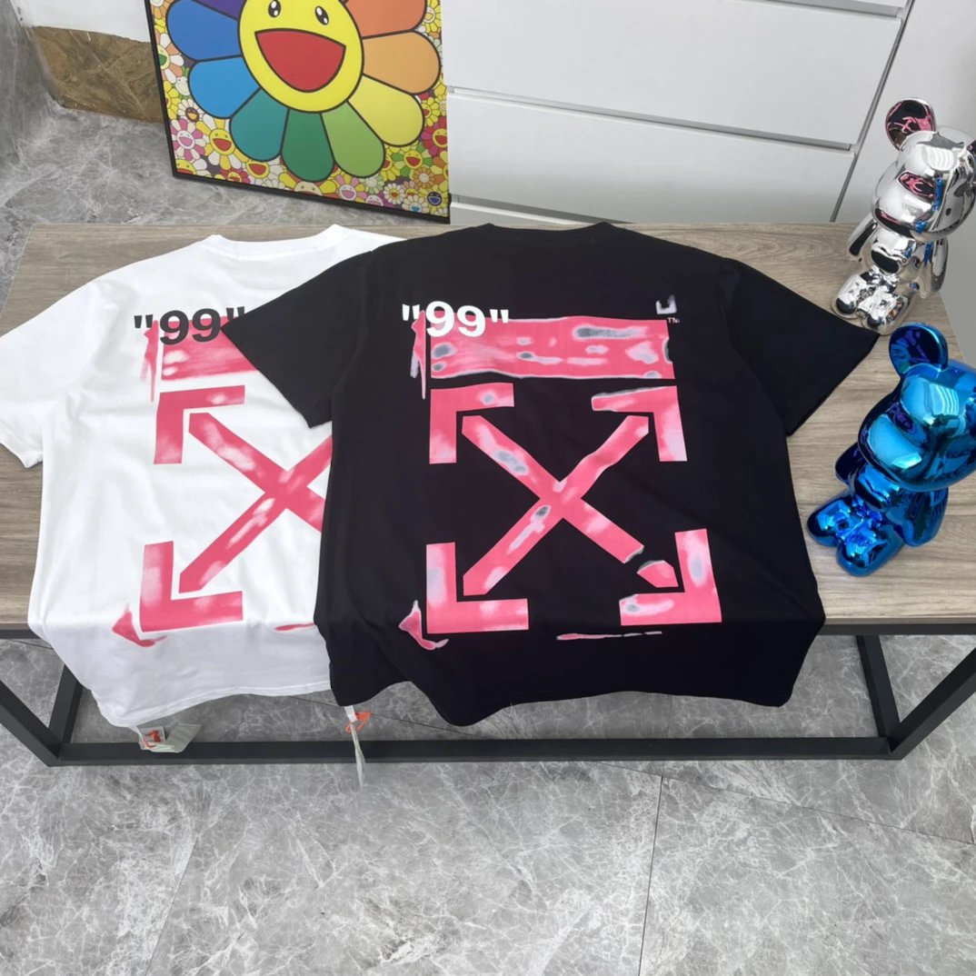 Off-White Impressionism 99 T-shirt with arrow print, oversized streetwear men's top